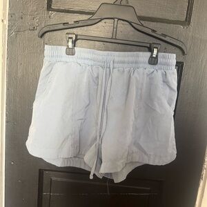 Light Blue Women’s Elastic Waist Shorts